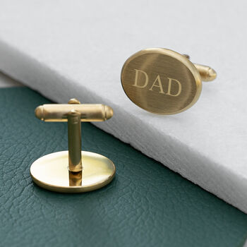 Personalised Men's Gold Plated Oval Cufflinks, 2 of 12