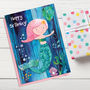 Cute Mermaid Birthday Card, thumbnail 2 of 2