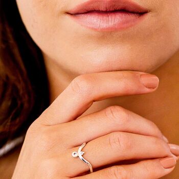 Holi Jewel Sterling Silver Birthstones Stacking Ring, 4 of 11