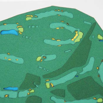 Personalised Layered Golf Course Map, 4 of 8