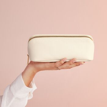 Cream Cubed Cosmetic Make Up Bag Gift, 3 of 3