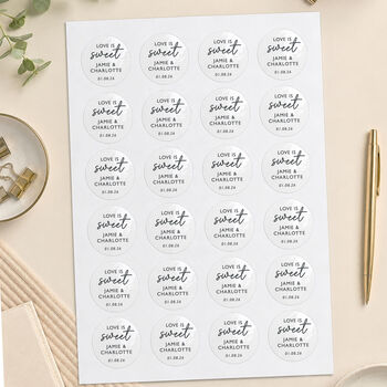 Sweet Wedding Favour Bag Stickers, 6 of 9