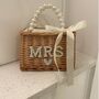 Personalised Wicker Pearl Bridal Hen Party Bag, thumbnail 2 of 4