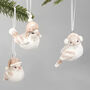 G Decor Set Of Three Birds With Winter Hats Decorations, thumbnail 1 of 4