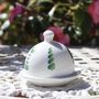 Topiary Hand Decorated Bone China Butter Pat Dome, thumbnail 1 of 5