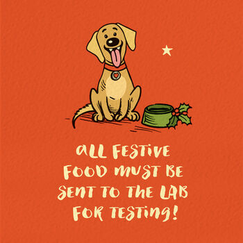 Funny Labrador Christmas Card ‘Dog Treats’, 2 of 3