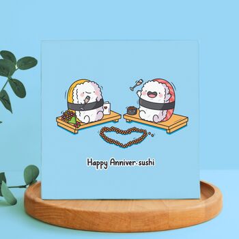 Anniversary Sushi Card | Cute Greetings Card, 5 of 5