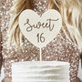 Personalised Birthday Heart Cake Topper, thumbnail 1 of 3