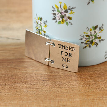 Personalised Thank You Keepsake Mini Folding Pewter Card, 2 of 7