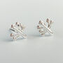 Sterling Silver Tree Stud Earrings, thumbnail 1 of 6