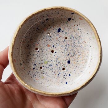 Handmade Oatmeal Multicolour Speckled Ceramic Soap Dish, 6 of 8