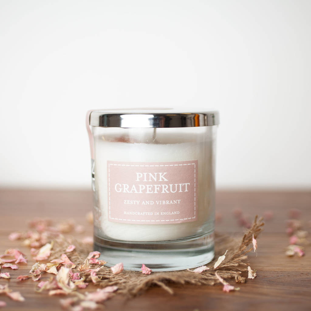 Scented Glass Candles With Petals 55 Hour Burn Time By The Country