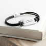 Personalised Men's Infinity Statement Leather Bracelet, thumbnail 4 of 12