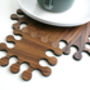 Jigsaw Wooden Placemat And Coaster Set, thumbnail 2 of 3
