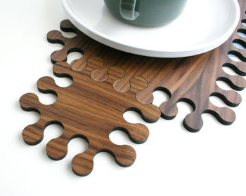 Jigsaw Wooden Placemat And Coaster Set, 2 of 3