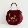 Fable Fox And Mushroom Embroidered Saddle Bag, thumbnail 3 of 7