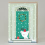 Polar Bear At The Door Christmas Card, thumbnail 2 of 3
