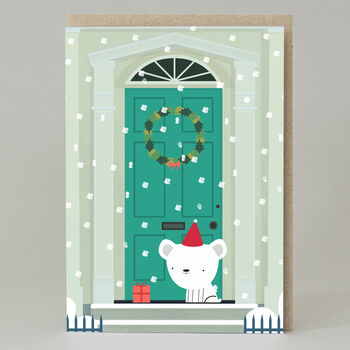 Polar Bear At The Door Christmas Card, 2 of 3