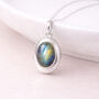 Personalised Sterling Silver Labradorite Gemstone Photo Locket Necklace, thumbnail 3 of 9