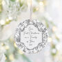 First Christmas As A Family Of Ceramic Floral Tree Decoration, thumbnail 1 of 4