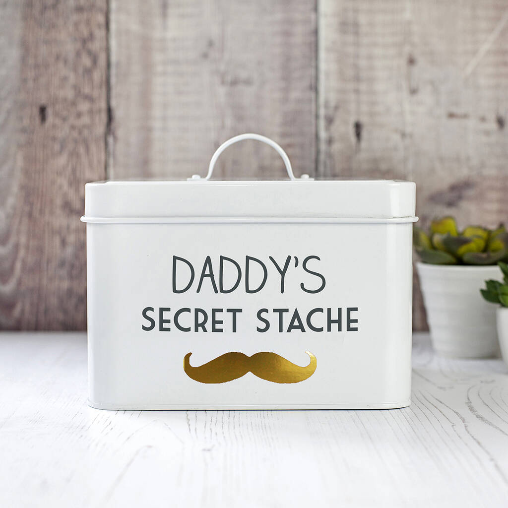Personalised Stache Storage Tin, 1 of 3