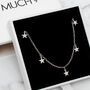 Sterling Silver Star Charm Choker Necklace Gift For Her, thumbnail 1 of 4