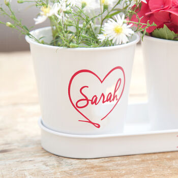 Personalised Heart Tray And Pots, 2 of 5