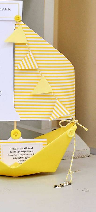 Shipshape Birthday Paper Boat Card By The Little Boathouse ...