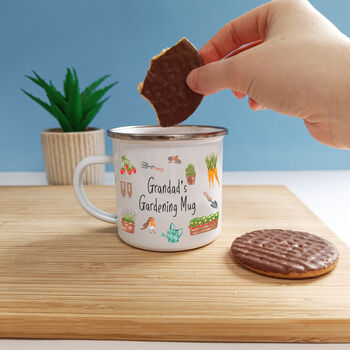 Personalised Gardening Enamel Mug, 6 of 6