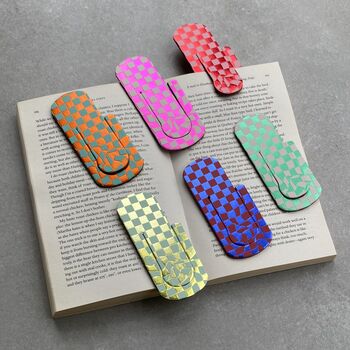 Checkerboard Paperclip Bookmark, 2 of 3