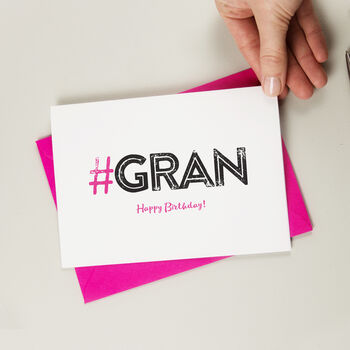 Hashtag Gran Birthday Card, 2 of 3