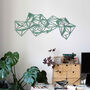3D Polygon Panorama: Wooden Wall Art For Modern Office, thumbnail 11 of 12