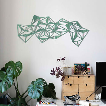 3D Polygon Panorama: Wooden Wall Art For Modern Office, 11 of 12