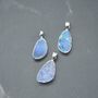 Blue Opal Pendant: Sterling Silver, Teardrop, thumbnail 3 of 8