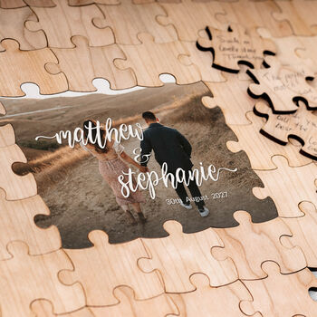 Wedding Puzzle Guestbook Personalised With Custom Photo, 5 of 10