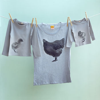 Mummy And Me Twinning Tshirt Tops Hen And Chick, 4 of 9