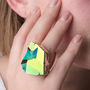 Crystal Statement Ring, thumbnail 1 of 5