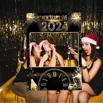 New Years Eve Photobooth Selfie Frame And Party Sign, 4 of 8