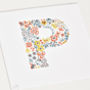 Personalised Floral Initial Letter Name Print, thumbnail 10 of 10