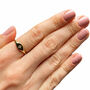 Star Signet Rings , Cz Rose Or Gold Vermeil 925 Silver, thumbnail 1 of 9