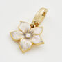 Gold Jasmine And Pearl Charm, thumbnail 3 of 4