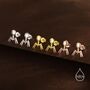 Sterling Silver Bacteriophage Stud Earrings, thumbnail 2 of 12