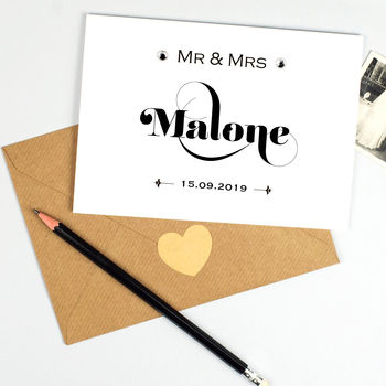Personalised Wedding Card With Diamantes, 9 of 9