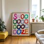 Snoooze | Colourful Bedroom Art Print, thumbnail 1 of 3