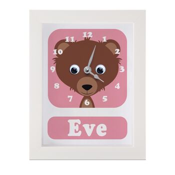Personalised Childrens Bear Clock, 9 of 10