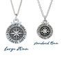 Travel Safe Compass St Christopher Silver Necklace, thumbnail 4 of 12