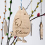 Personalised Wooden Easter Chicken Decoration, thumbnail 1 of 2