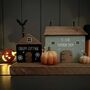 Spooky Street Halloween Houses Block Decoration, thumbnail 2 of 3