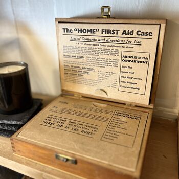 Vintage Wooden Home First Aid Case With Contents, 2 of 7