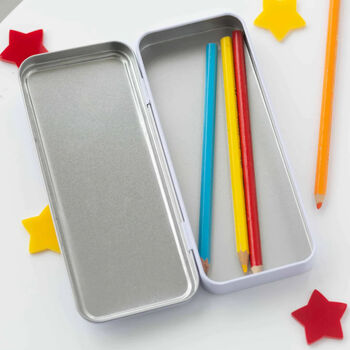 Personalised Name Metal Pencil Case Tin, 2 of 2